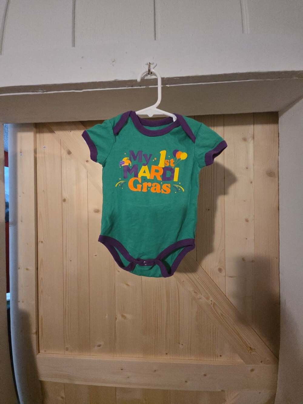 Mardi Gras My 1st Mardi Gras Size 0-3 M Romper